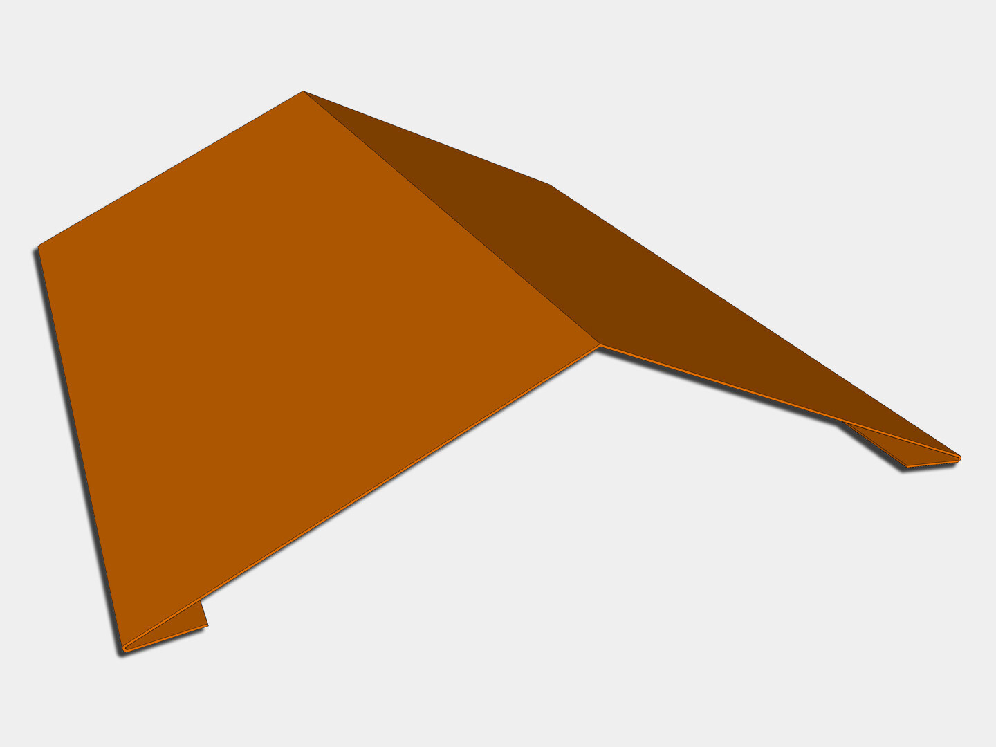 Copper Ridge Cap Roof Flashing Metal 16 oz. 20 oz.