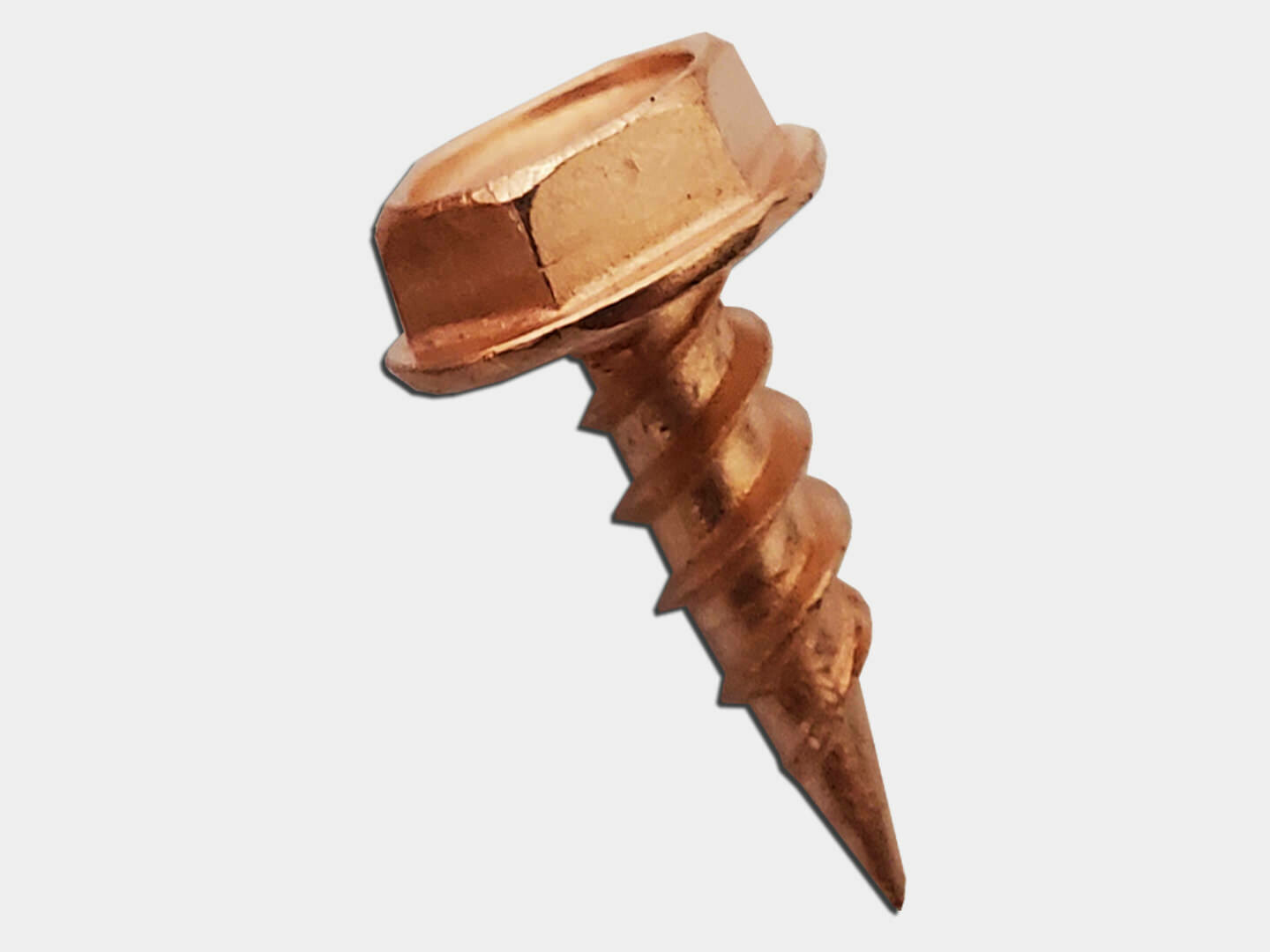 Copper Plated 3/8" Stainless Steel Zip Screws Gutter