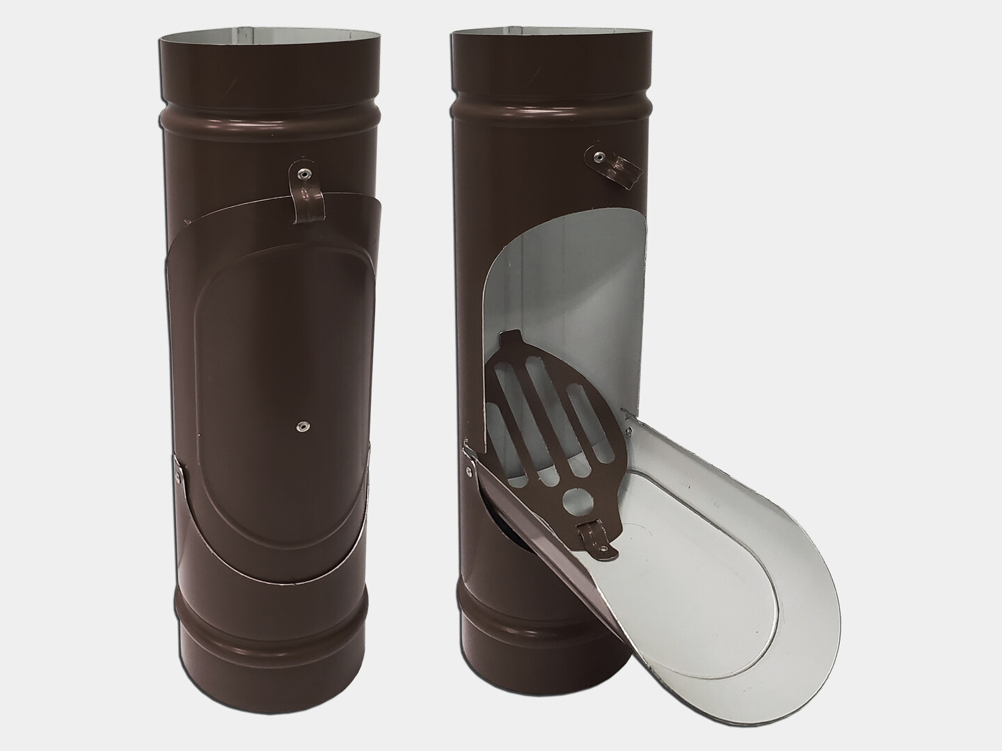 Plain Round Steel Downspout Cleanout Leaf Free