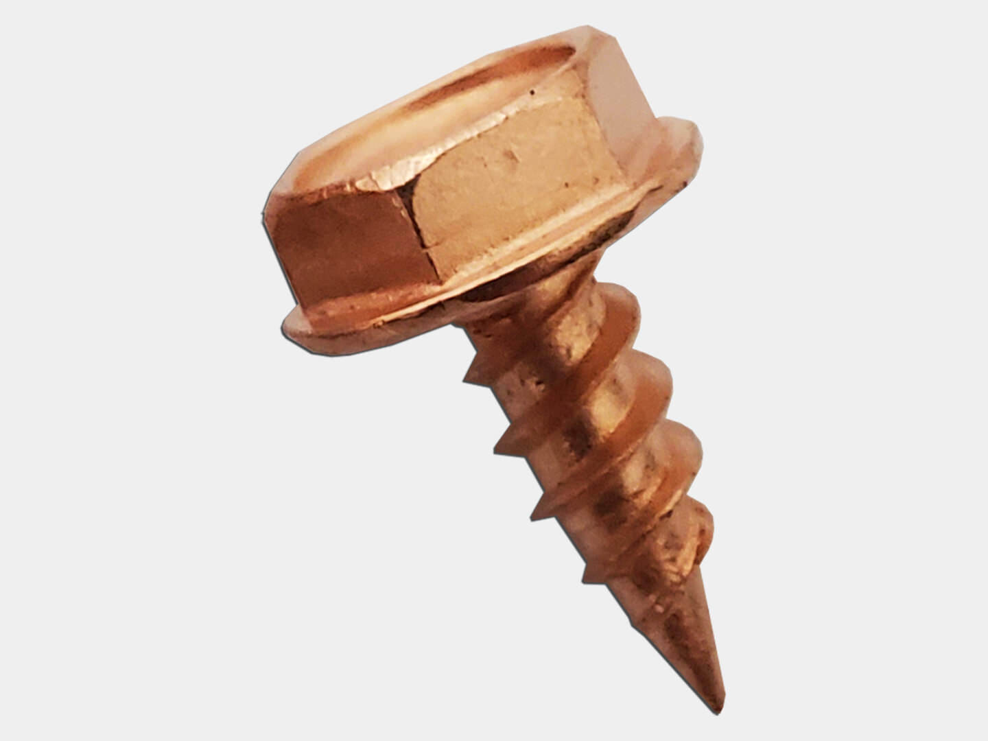 Copper Plated 3/8" Stainless Steel Zip Screws Gutter