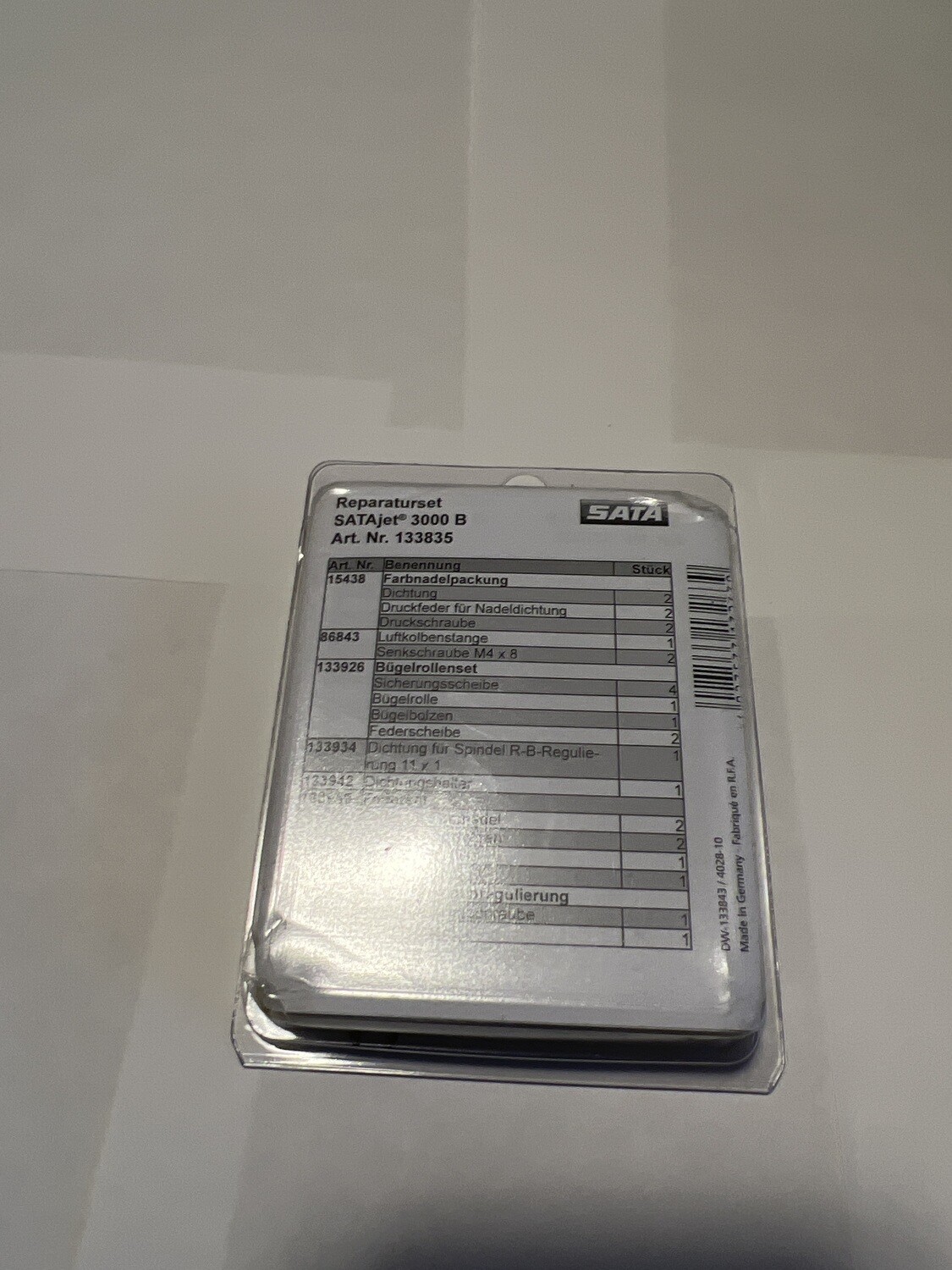 SATA Jet 3000B HVLP/RP Rebuild Kit with (5) addition items making this ...