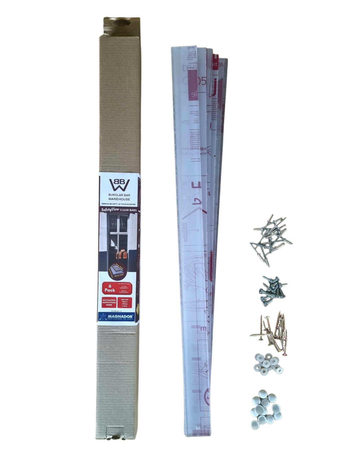 SafetyView Clear Bars Burglar Bar Warehouse