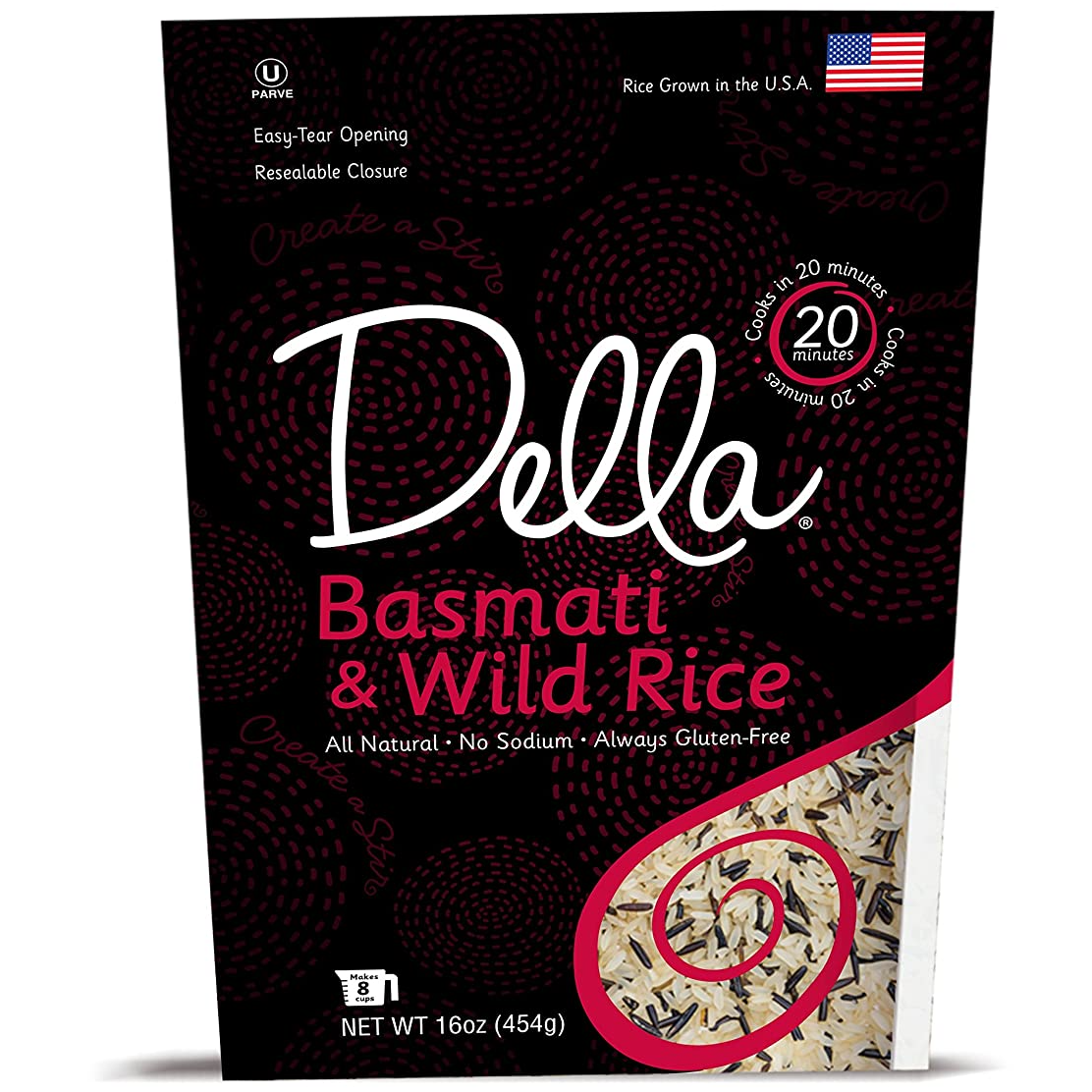 Della Rice™ Basmati Wild Blend 1 Pound (Pack of 1)