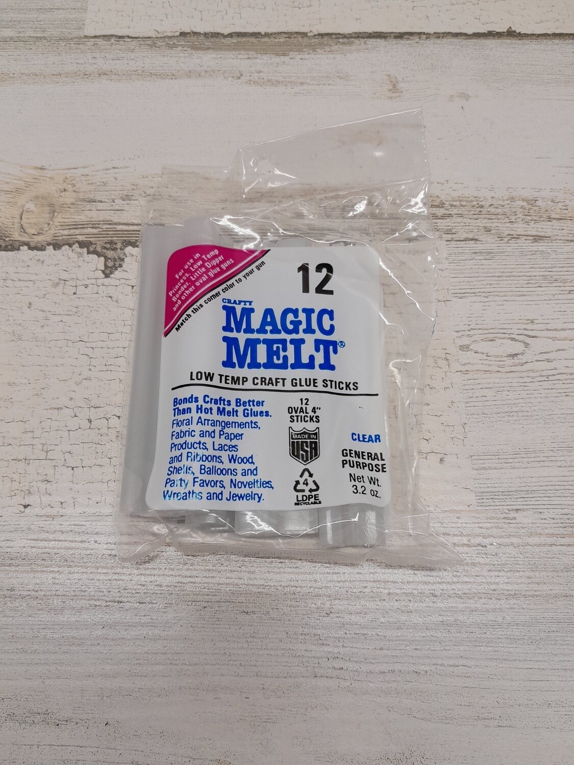 12pc 4" Oval Low Temp Glue Sticks Clear