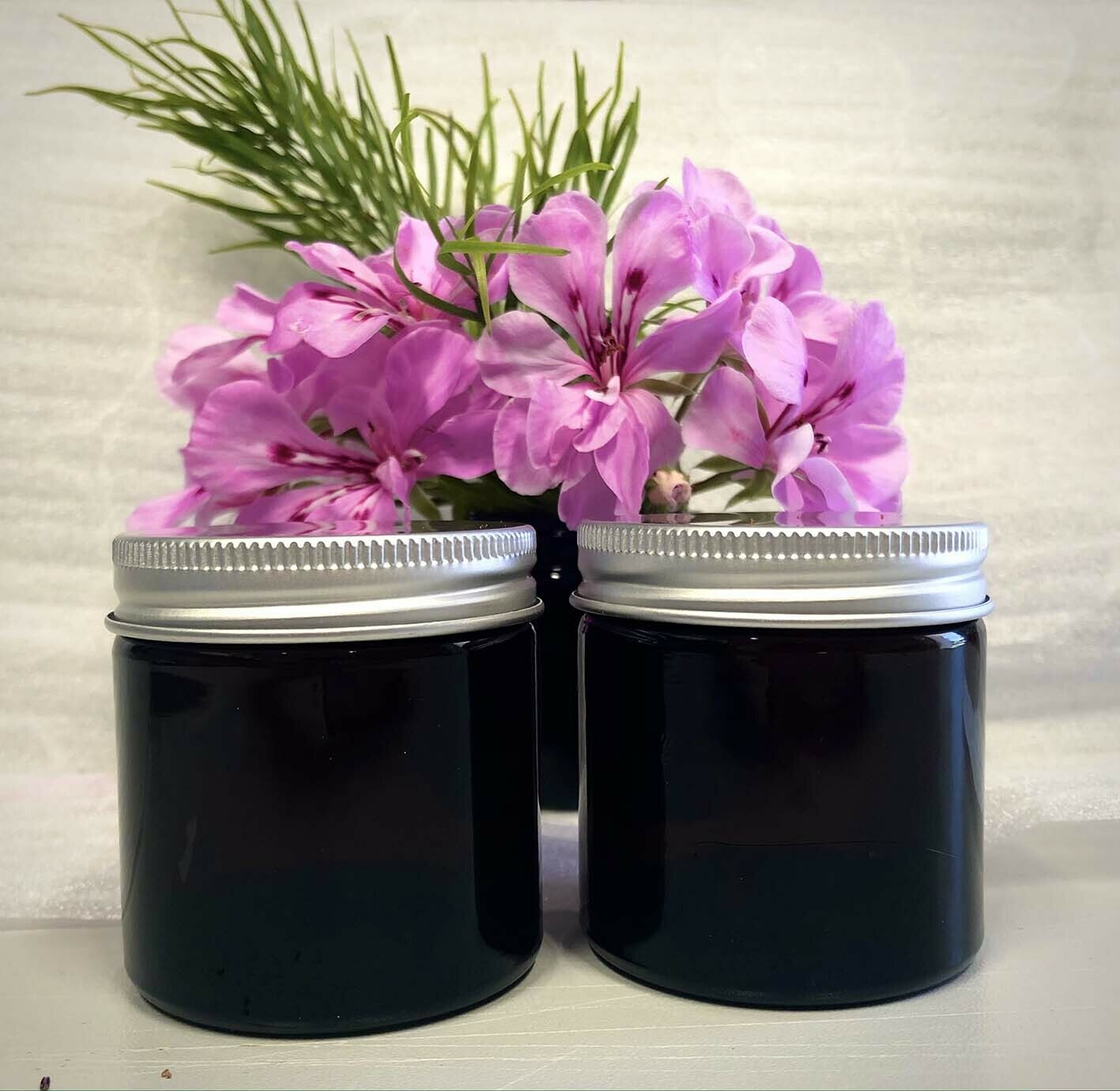 60ml Glass Amber Jars Aluminium Lid Reuse or Recyle Amber Glass