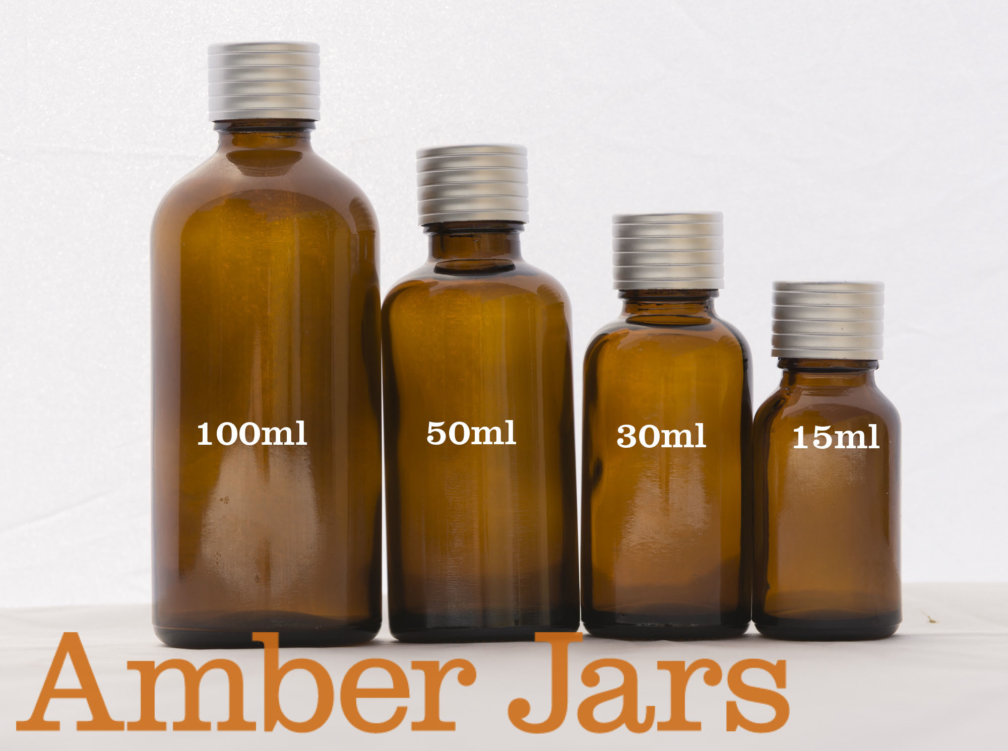 Aromatherapy / General Use Bottles Amber Glass Jars & Bottles