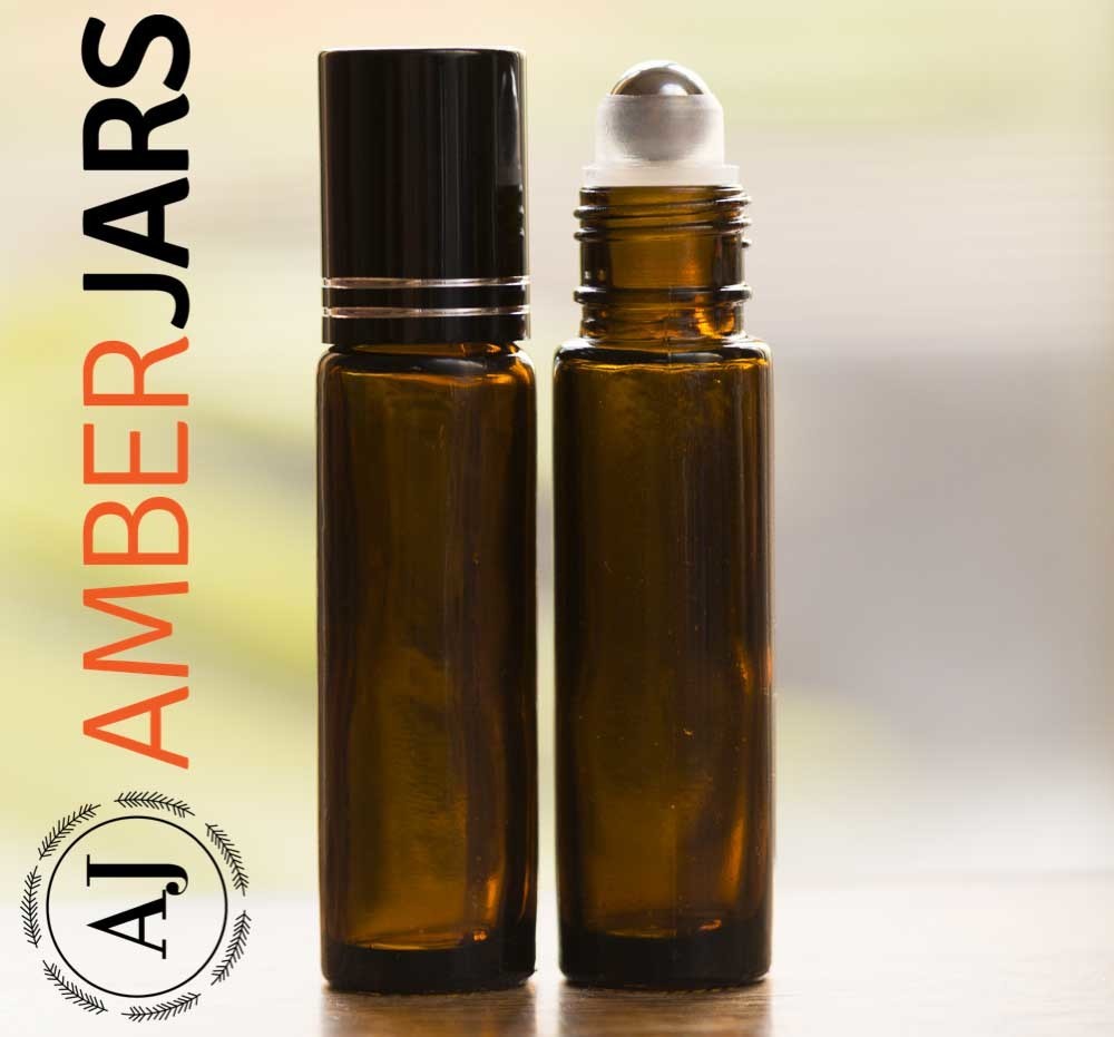 Wholesale Aromatherapy Roller ball Essential oil Bottle Amber Glass Jars & Bottles