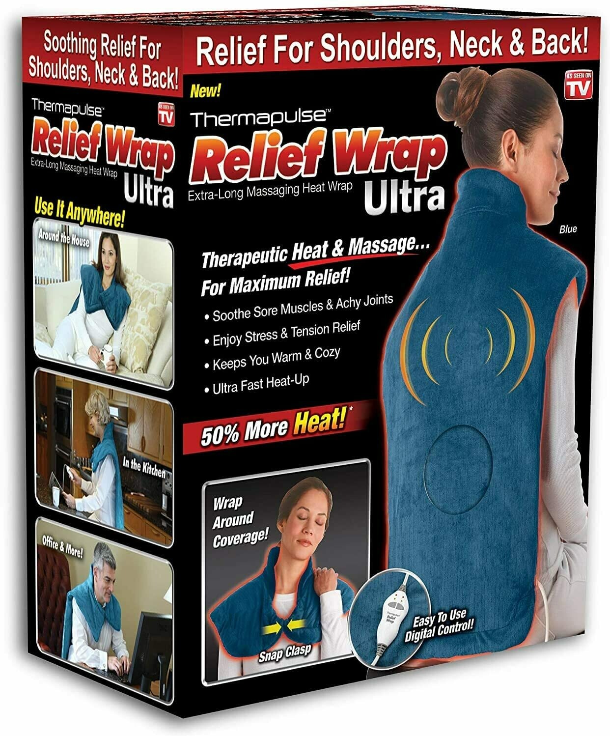 Relief Wrap Ultra Massage Heating Pad