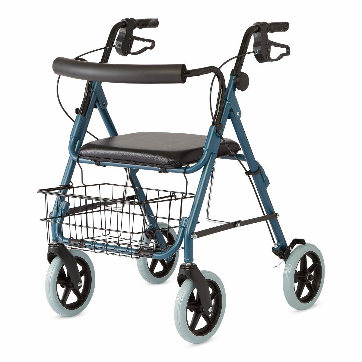 Rollator With Wire Basket Blue