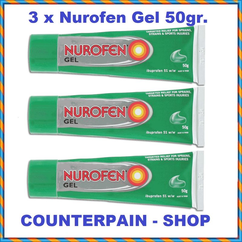 3 x Nurofen Gel 50gr.