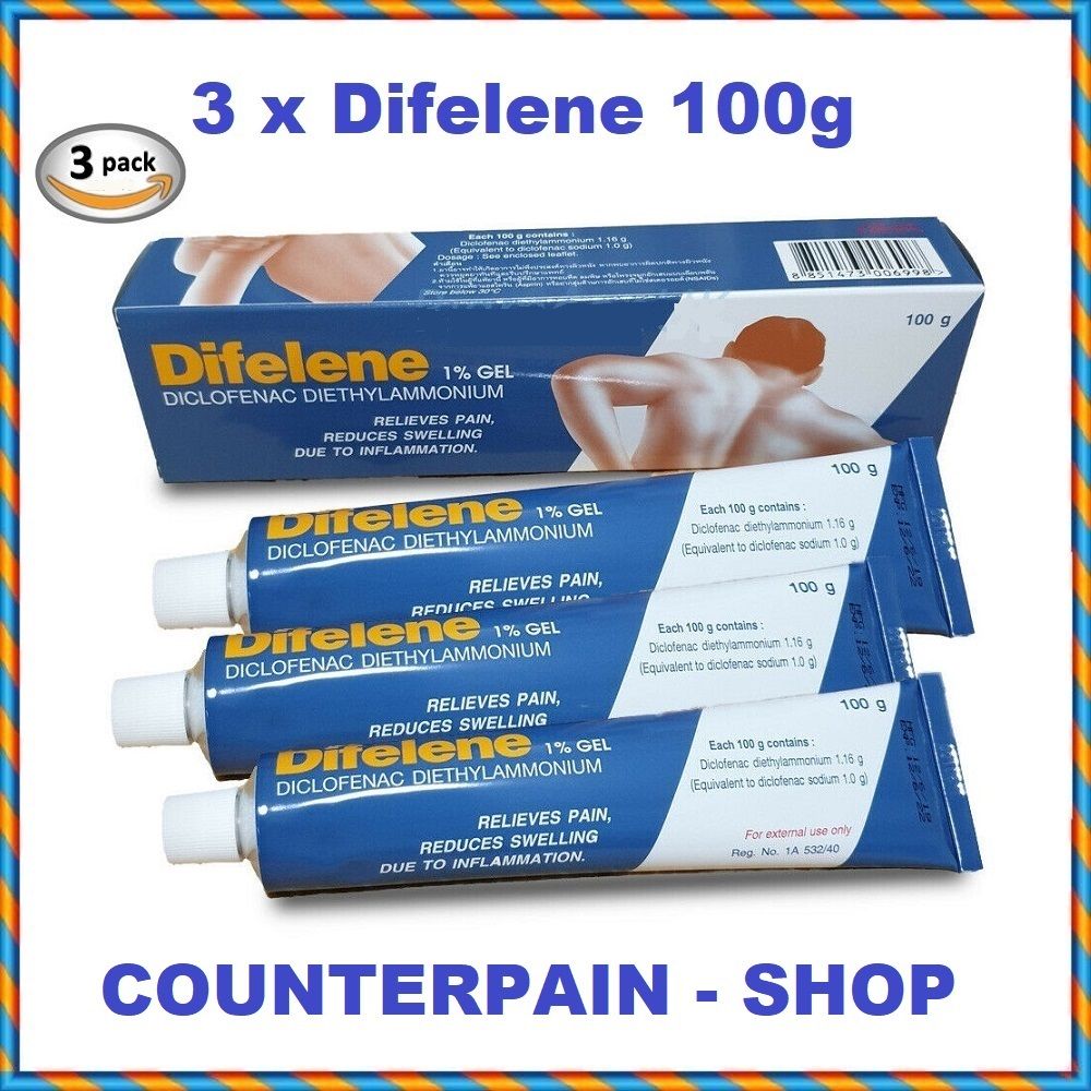 3 x Difelene Gel 100 Gr.