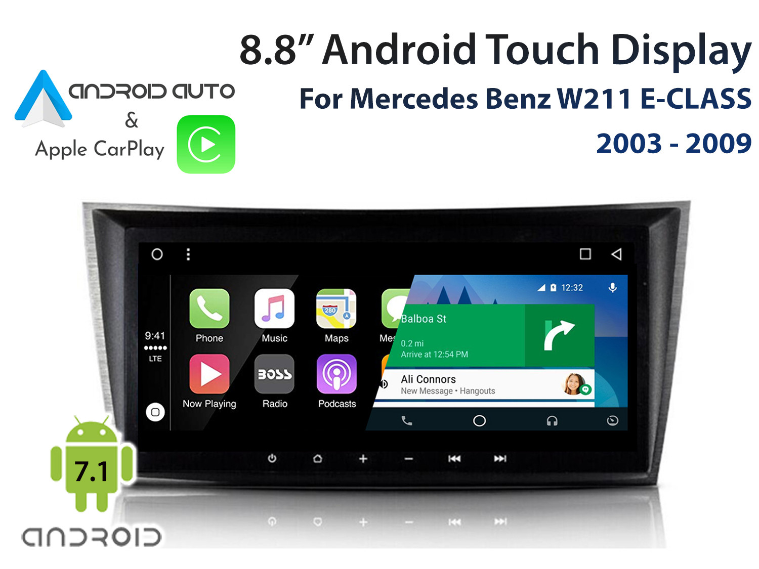 [20032009] Mercedes Benz W211 EClass 8.8" Touch Apple CarPlay