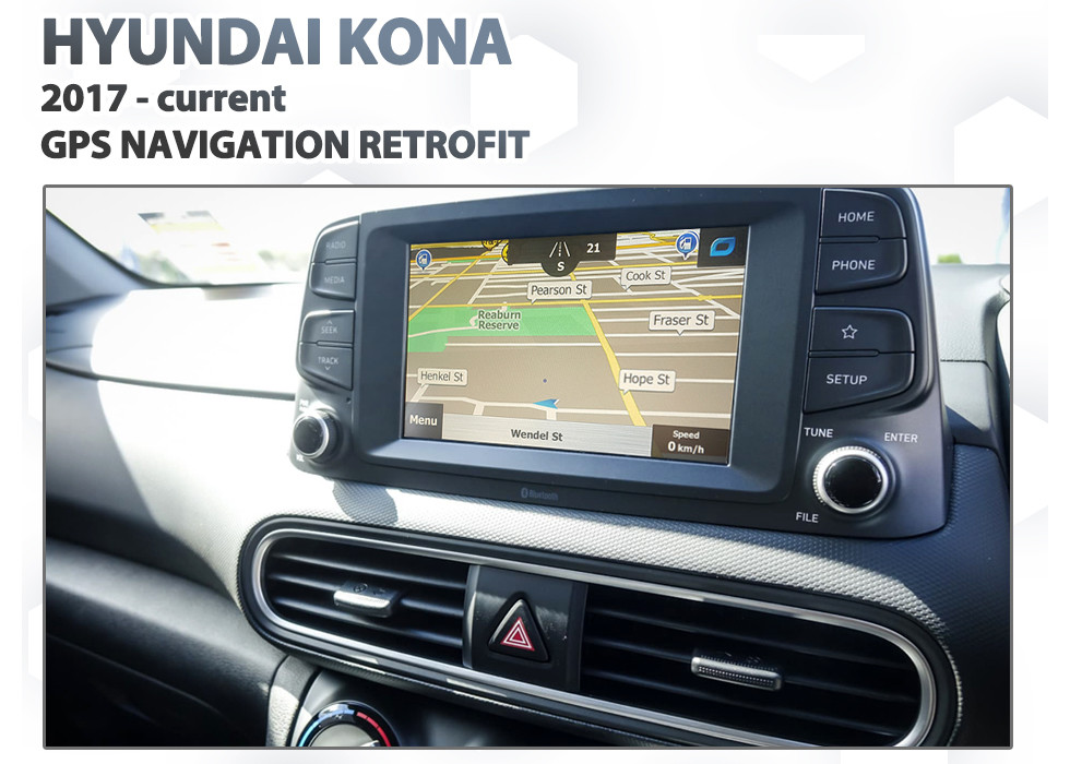 2017+ Hyundai Kona GO GPS Navigation Retrofit Kit
