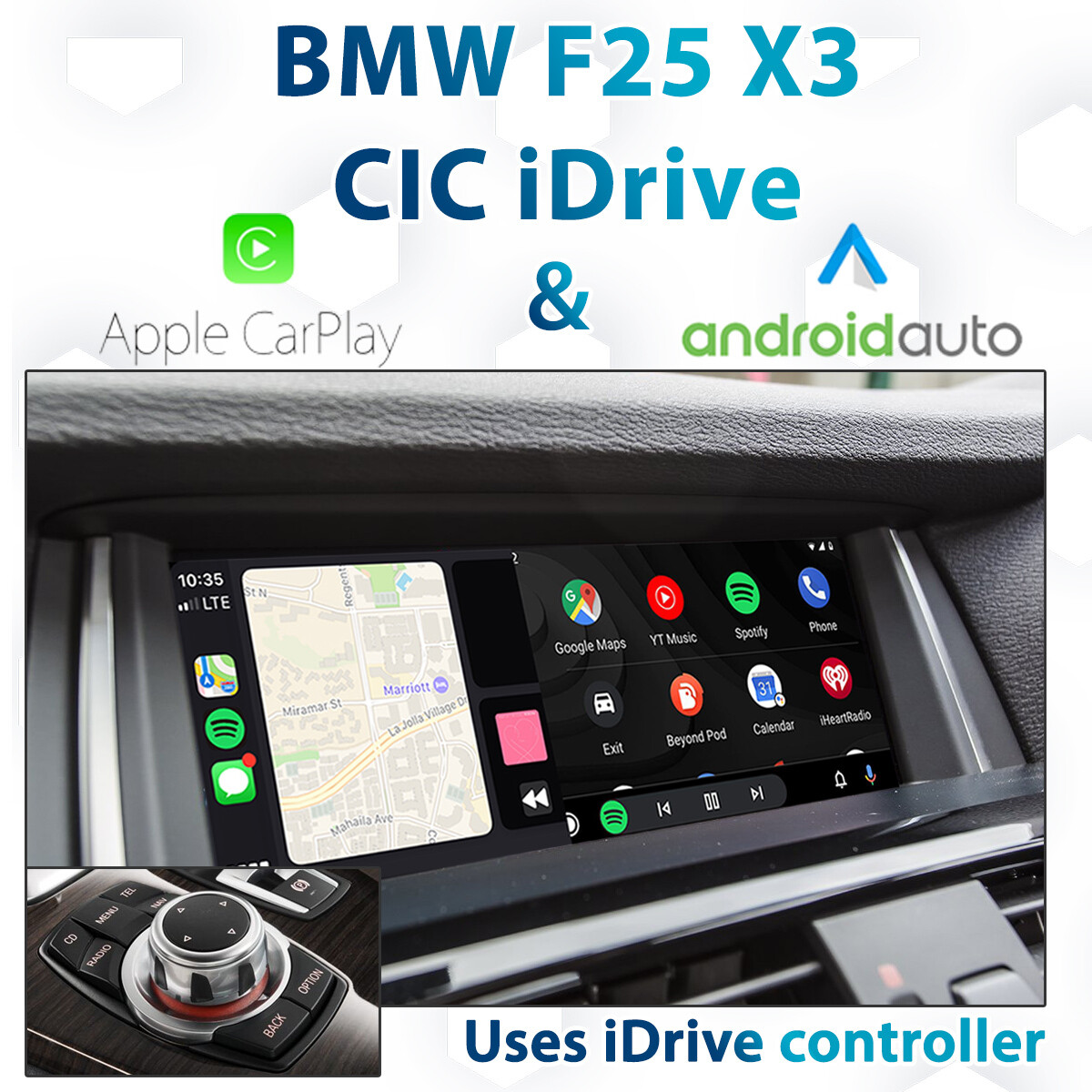 BMW F25 X3 CIC iDrive Apple CarPlay & Android Auto