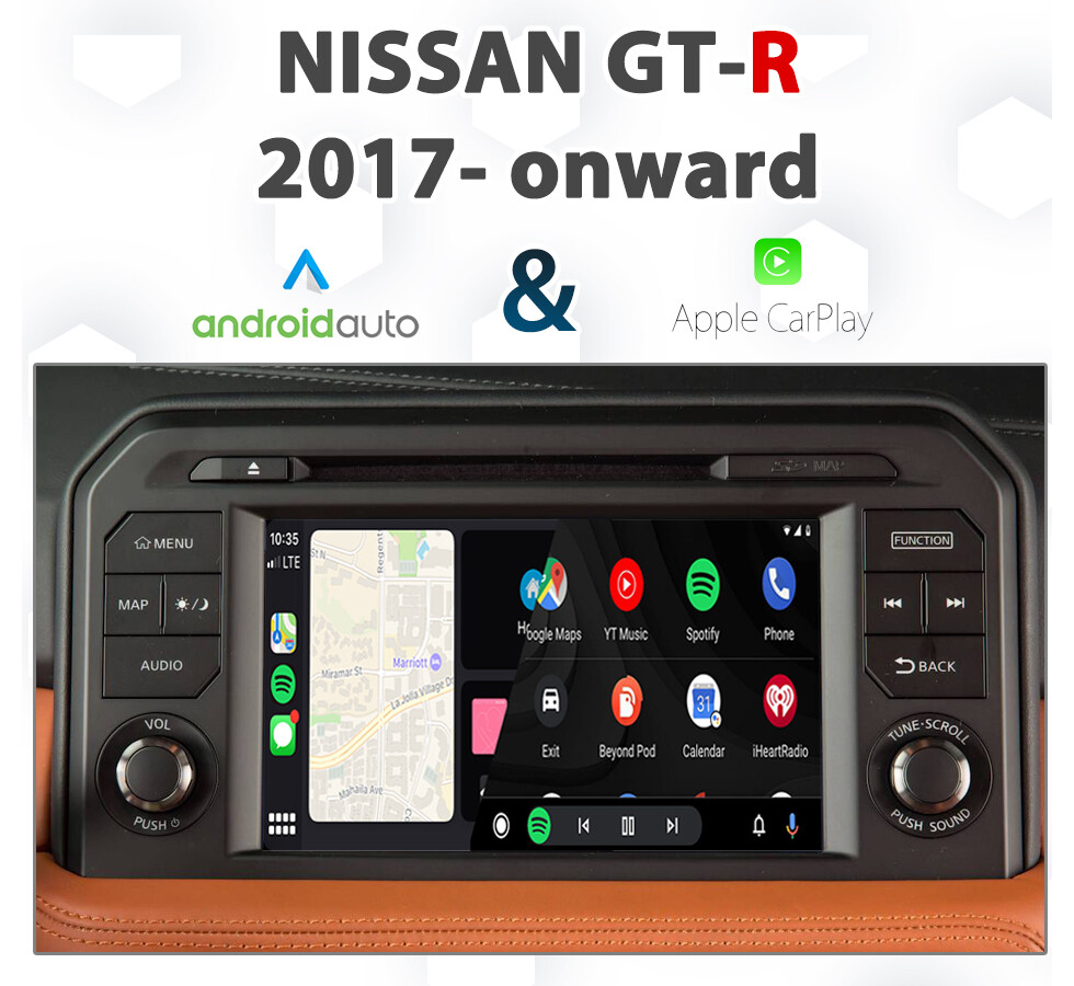 Nissan GTR Apple CarPlay & Android Auto Integration