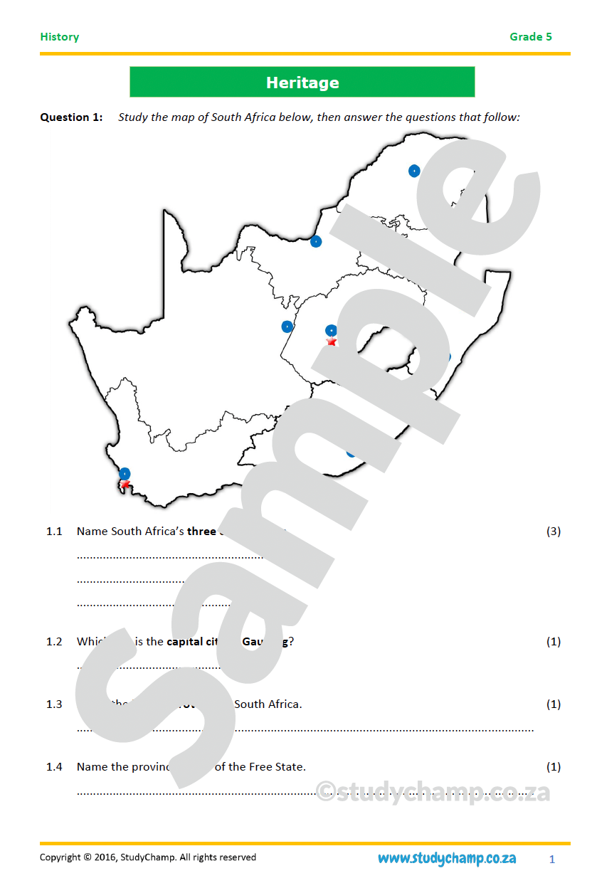 Grade 5 History Test: Heritage