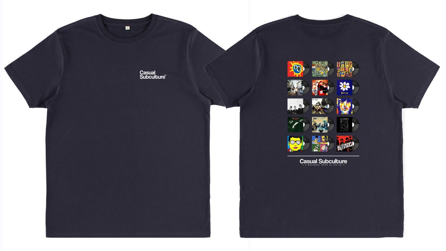 'Pixel Album' Backprint T Shirt (Back Design)