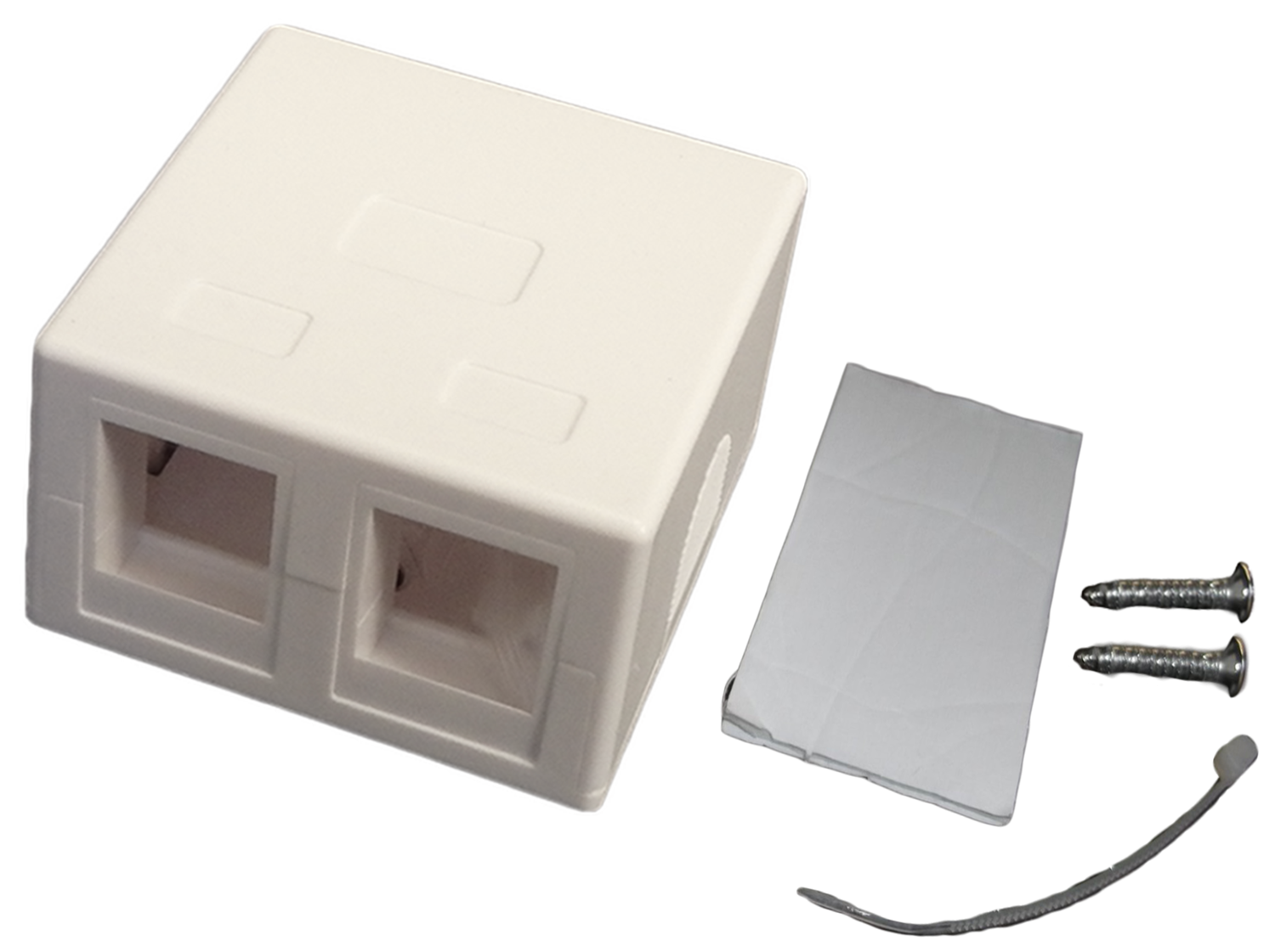 2 Port Surface Mount Box for Keystone Jacks Easy Mount as low as .65 each