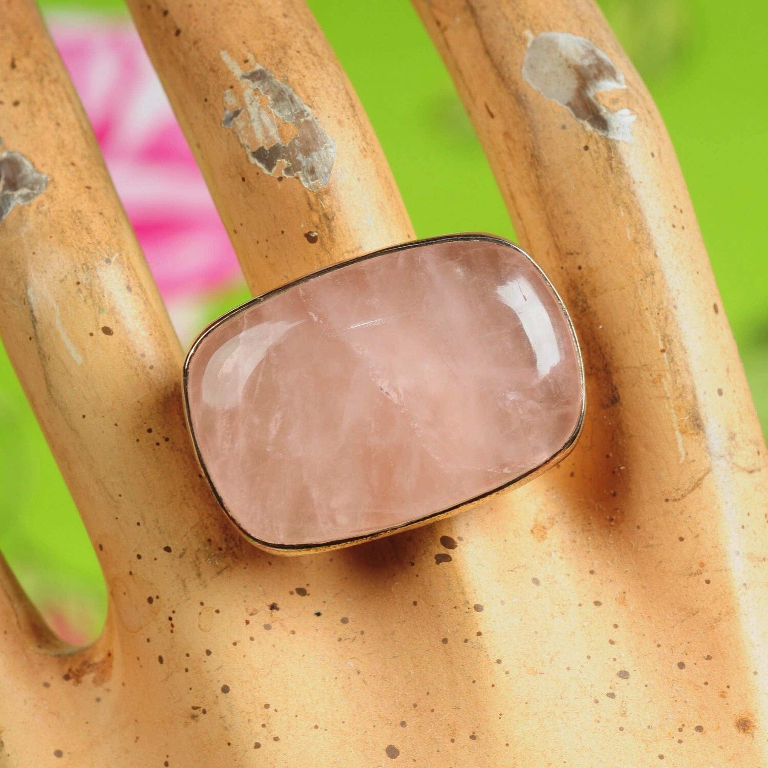 Ring In Massief Zilver M Cabochon Van Rozenkwarts Maat 58 ring-in-massief-zilver-m-cabochon-van-rozenkwarts-maat-58