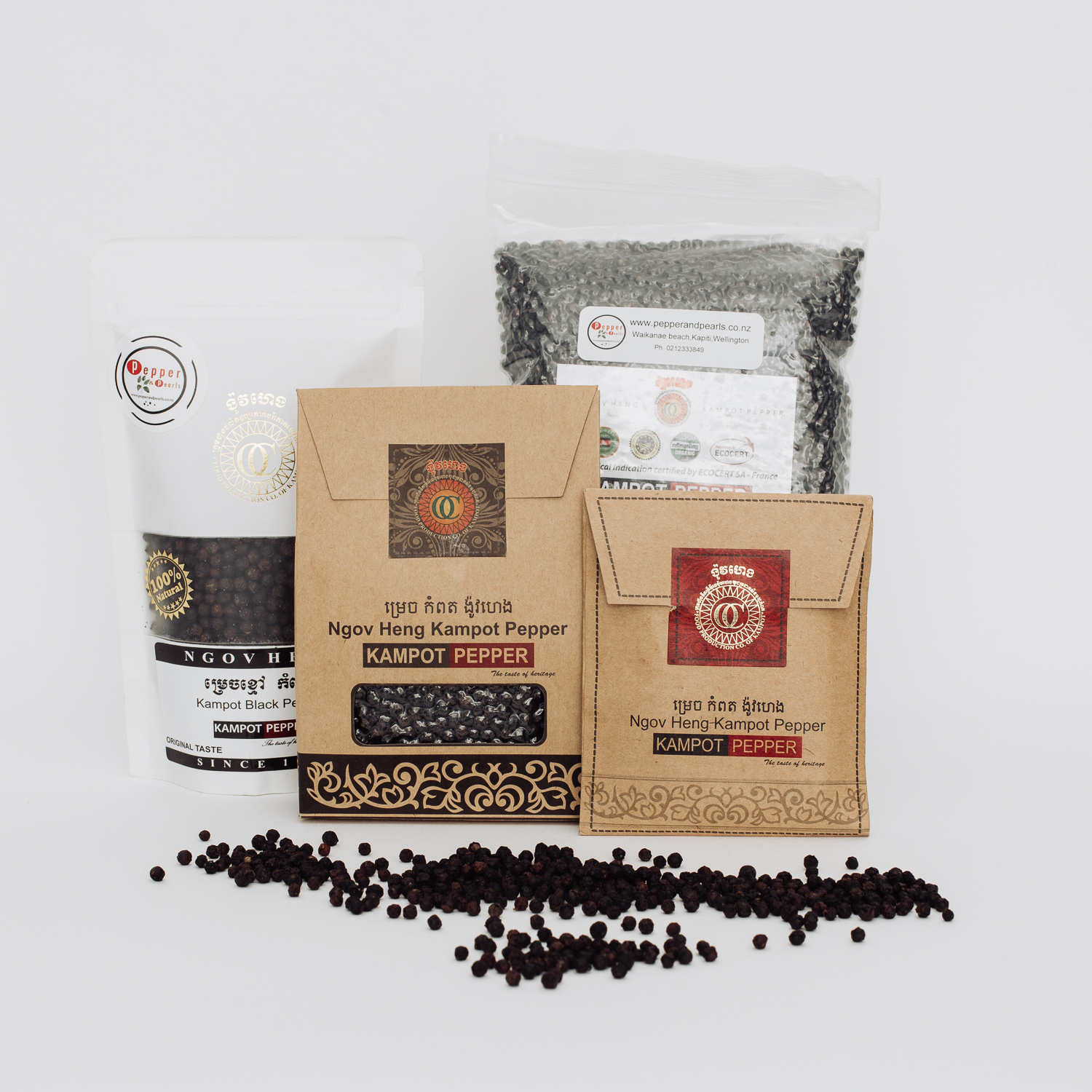 Peppercorns Shop for good pepper with Pepper and Pearls