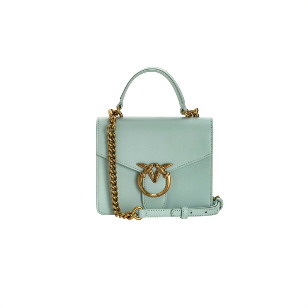 PINKO Mini Love Bag Top Handle Simply Aqua Green