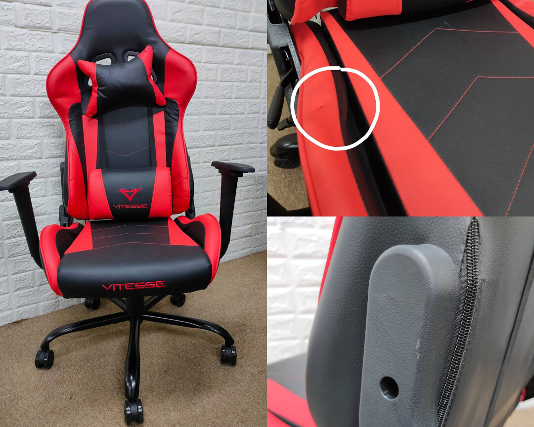 OFX Vitesse Steel Base Gaming Chair (Black, Black+Red, Black+White