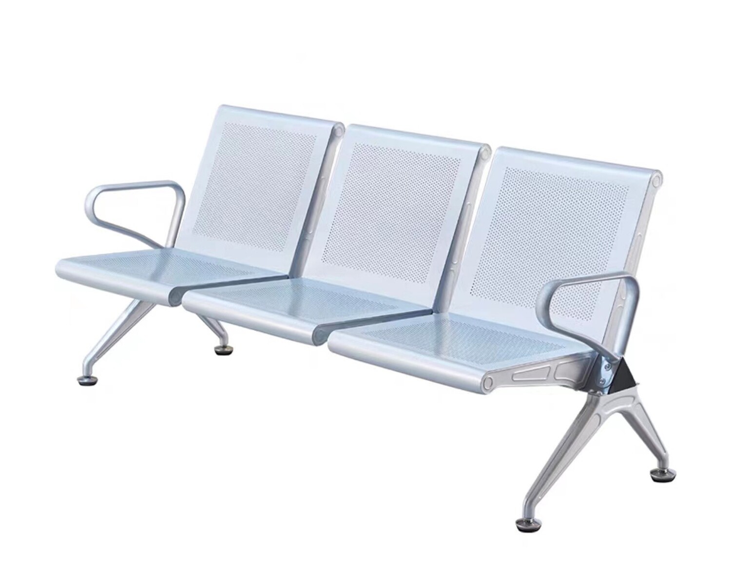 OFIX 3Seater Metal Steel Airport Gang Chair