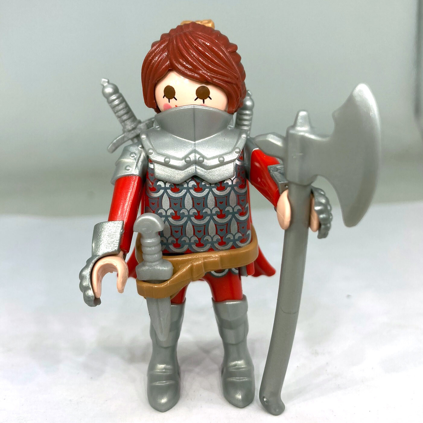 Figurine Playmobil Guerrière De Feu - Série 15 - Très Bon état, Parfaite Pour Les Collections
