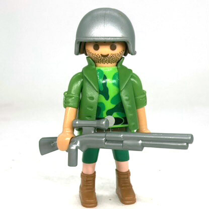 playmobil soldat army casque