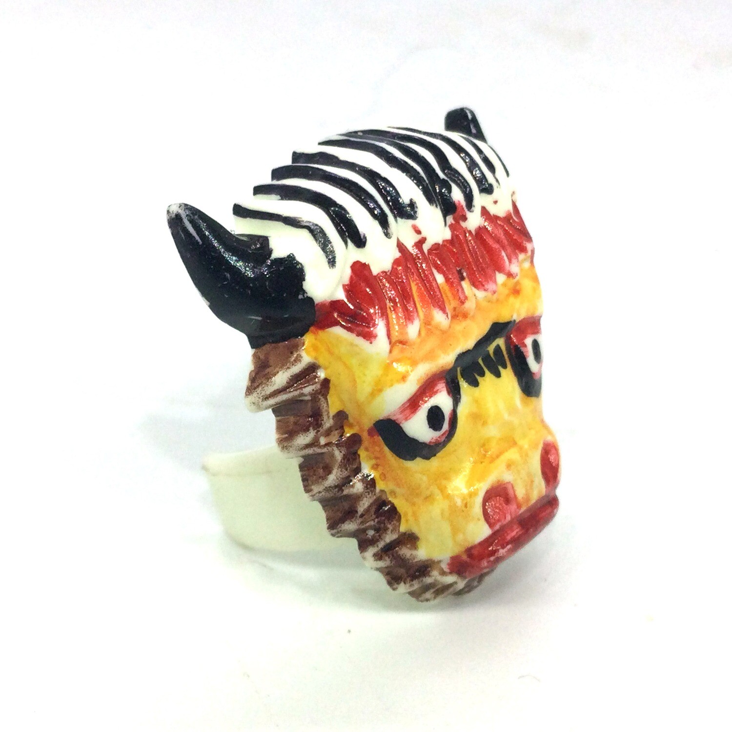 playmobil masque t??te de bison indien color vintage