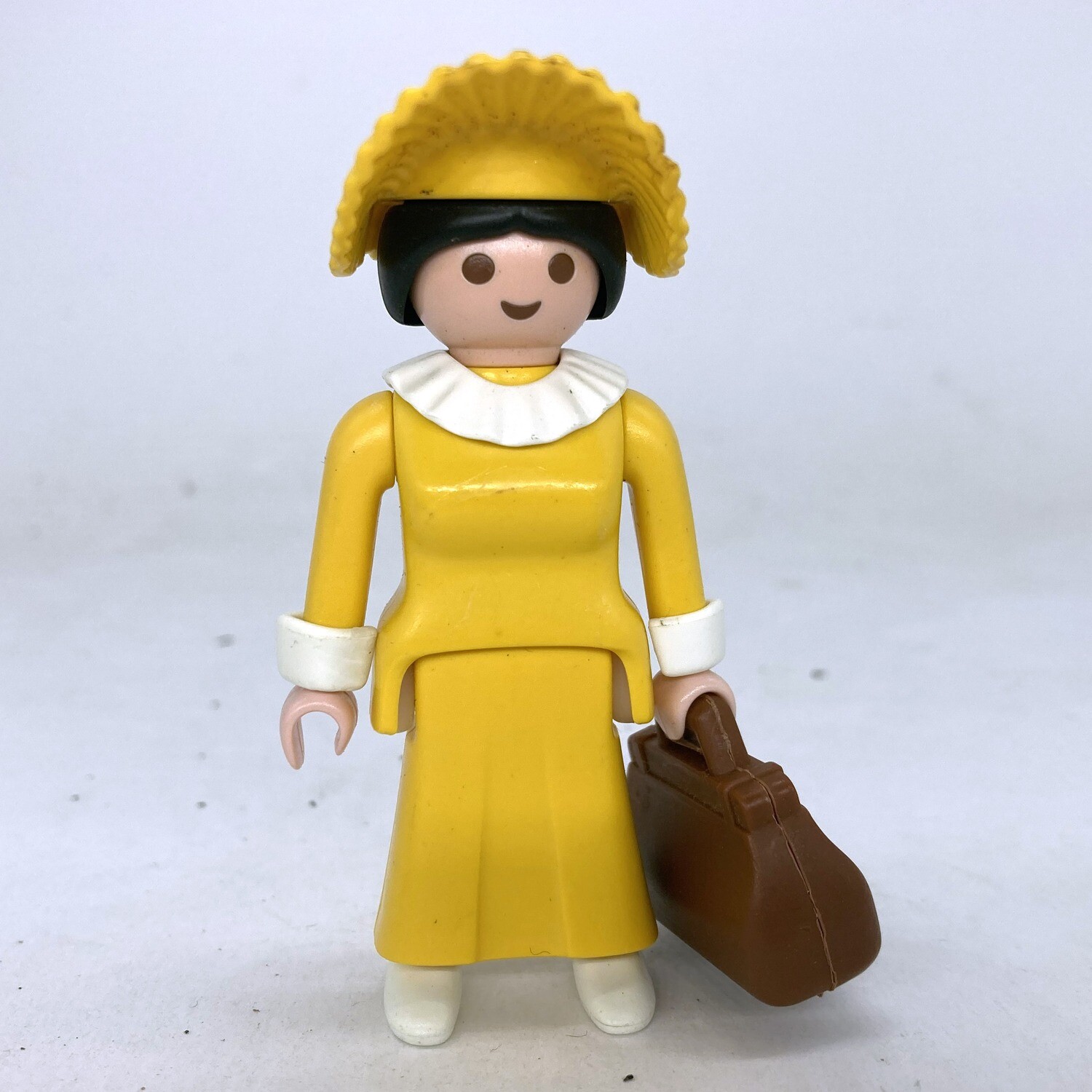 Figurine Playmobil Servante Jaune Et Bleu Vintage - Série Rose 1900 Maison De Poupée - Occasion