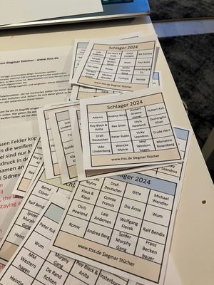 Bingokarten Schlager per Post - 50 Karten