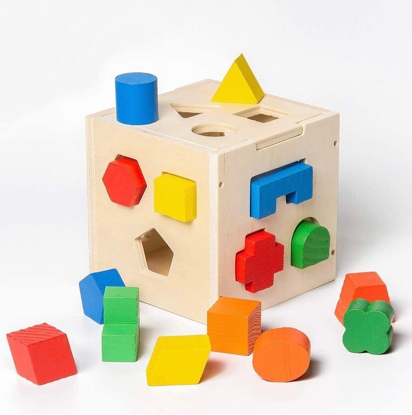 Wood Shape Sorting Cube