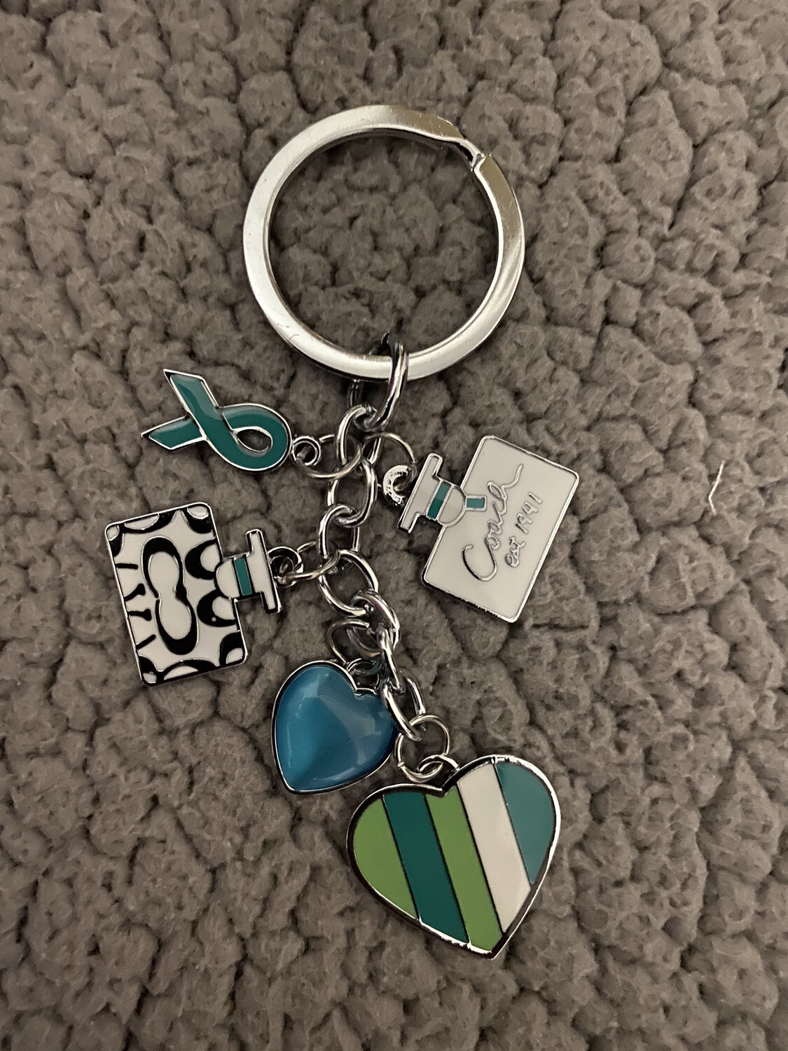 COACH KEYCHAIN AQUAMARINE