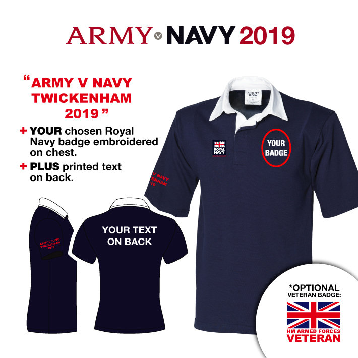 Army v Navy 2018 Royal Navy Rugby Shirt Short Sleeve