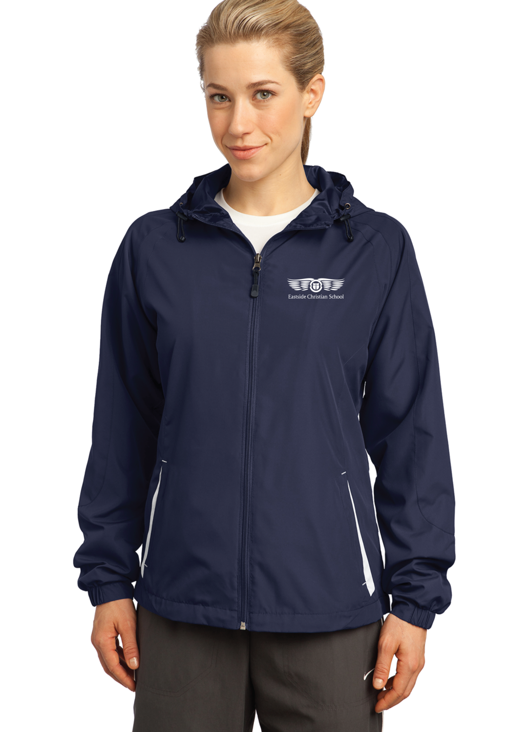 SportTek® Ladies Hooded Raglan Jacket
