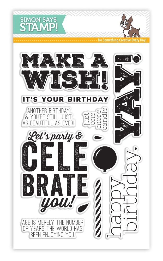 Simon Says Stamp BIG BIRTHDAY WISHES Clear Stamp Set