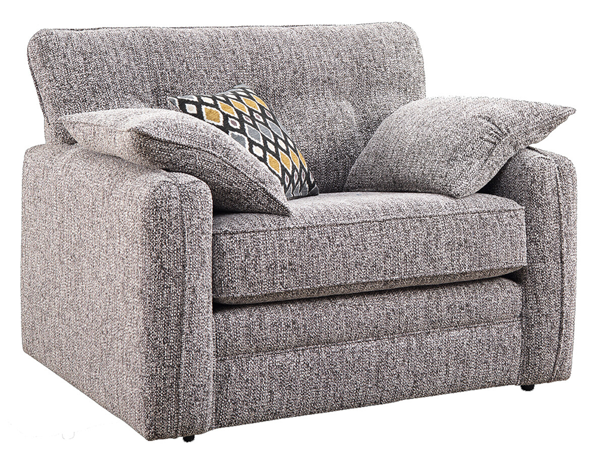 Neve Fabric Armchair Mink Silver Teal Caffreys Furniture