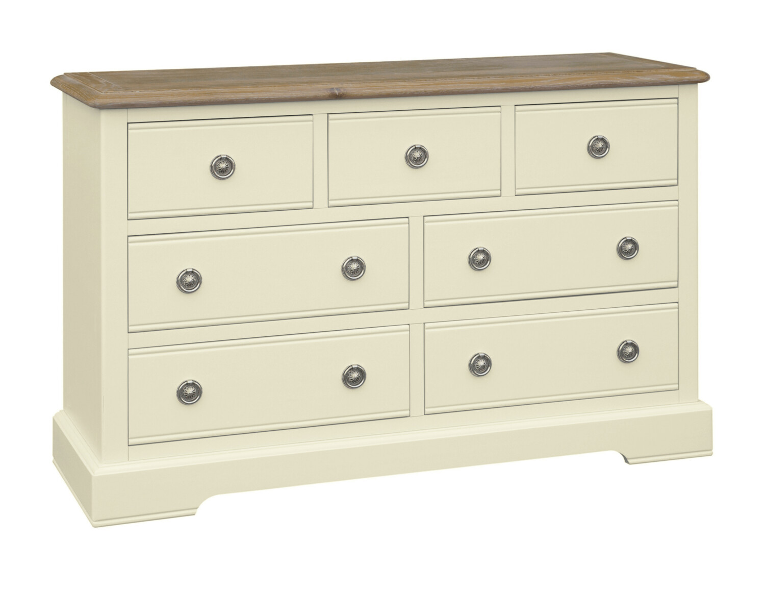 Meghan Wide Chest Oak Cream Caffreys Furniture Nationwide Delivery