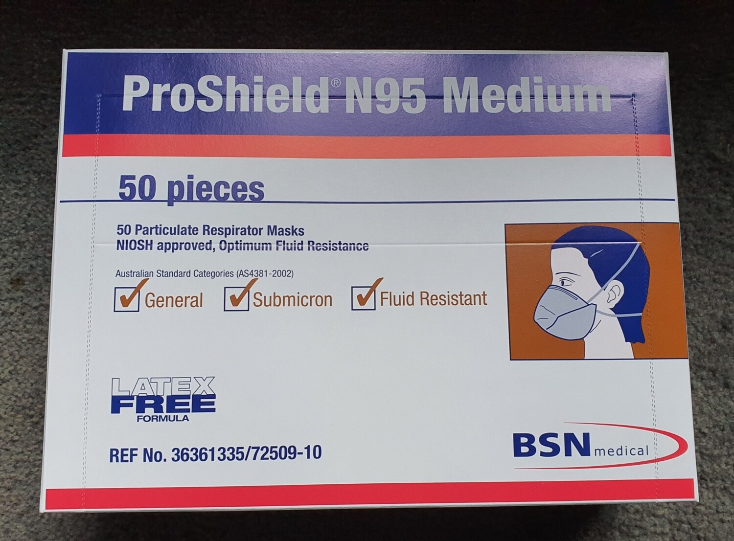 Proshield N95 Medium size mask 50pcs