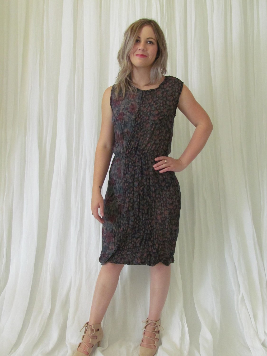 Dress The Part Floral Chiffon Tie Dress