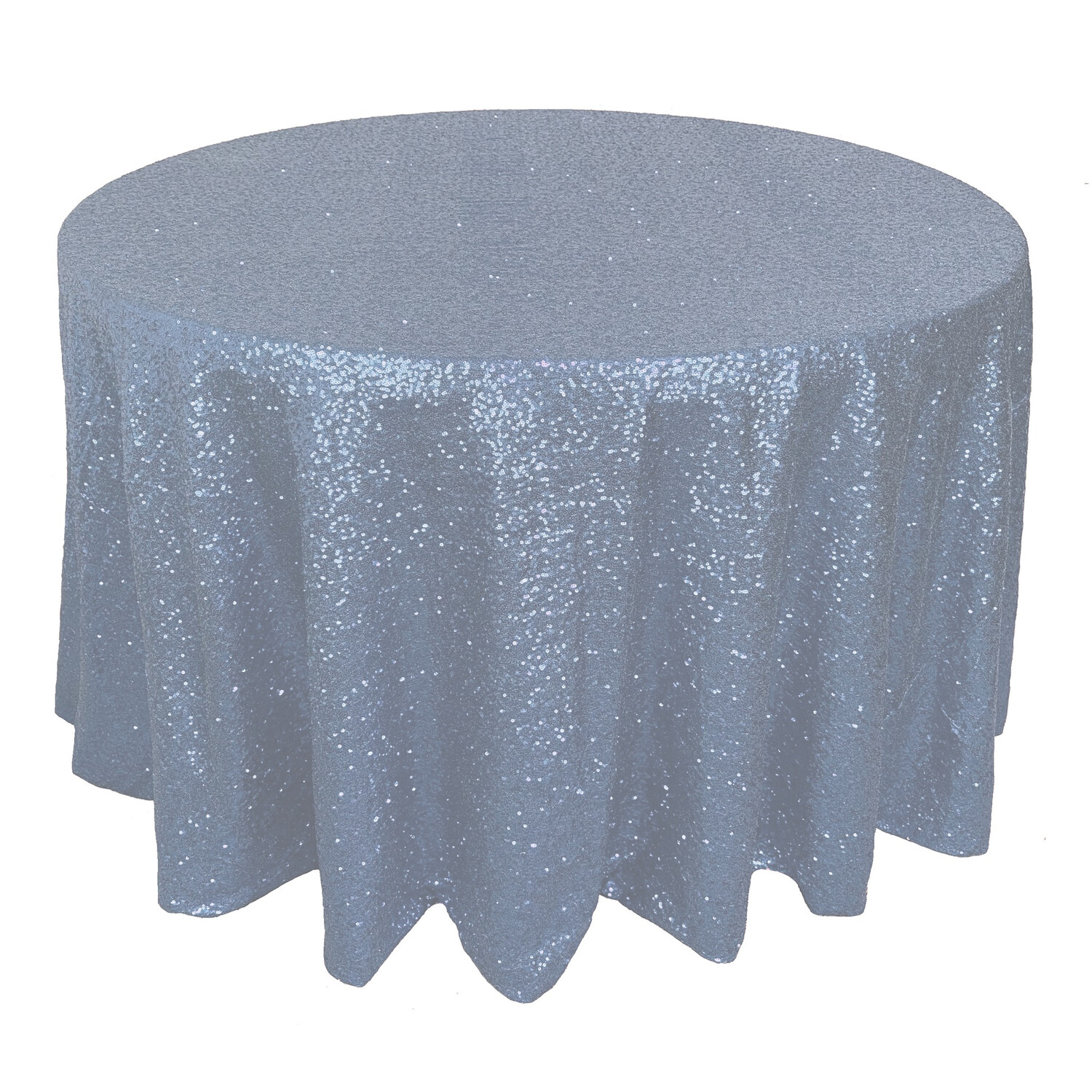 Dusty Blue Sequin Tablecloth Rental AM Linen Rental Show Now