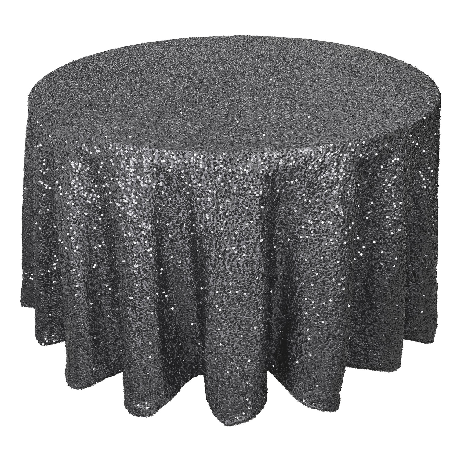 Charcoal Sequin Tablecloth Rental AM Linen Rental Show Now