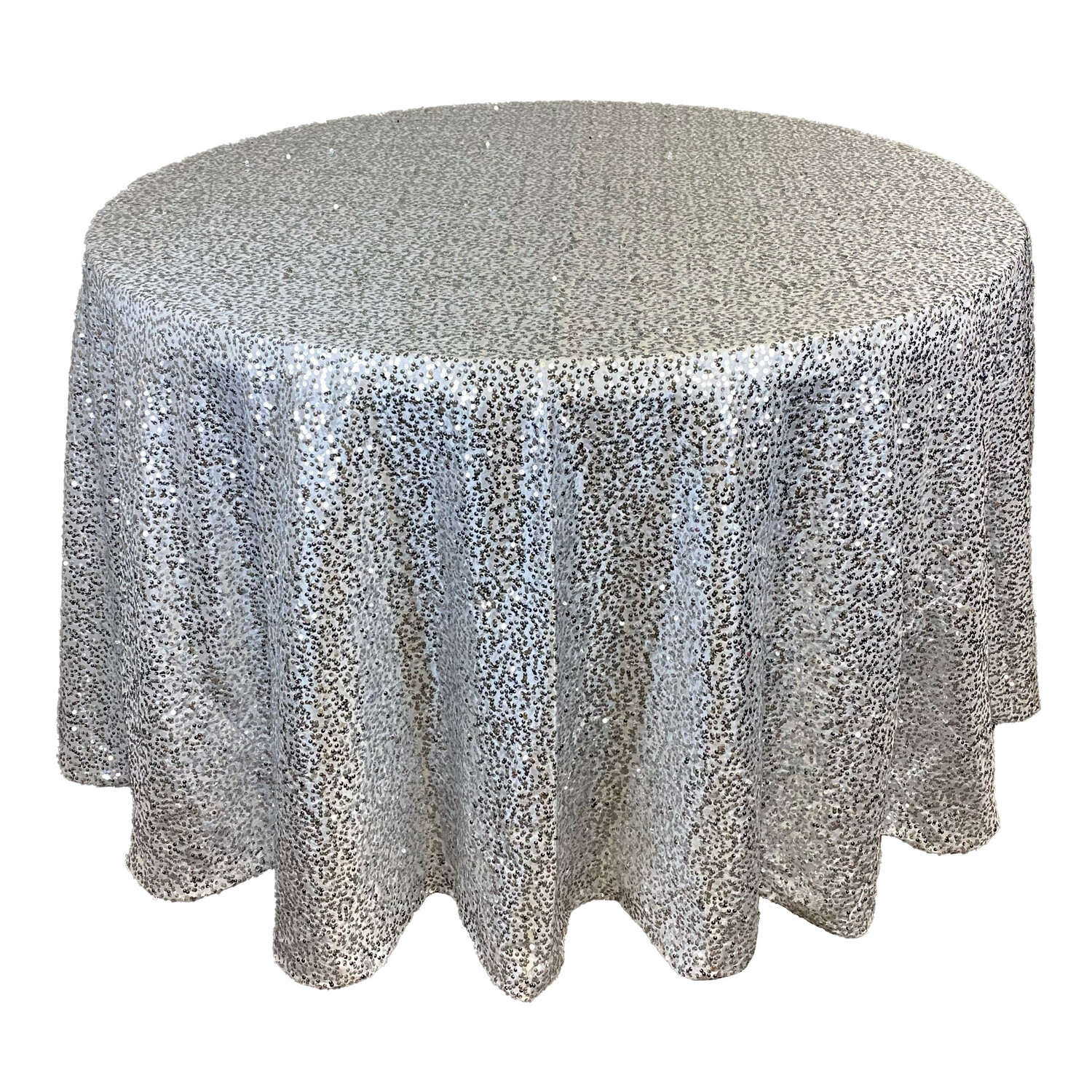 Platinum Sequin Tablecloth Rental AM Linen Rental Show Now
