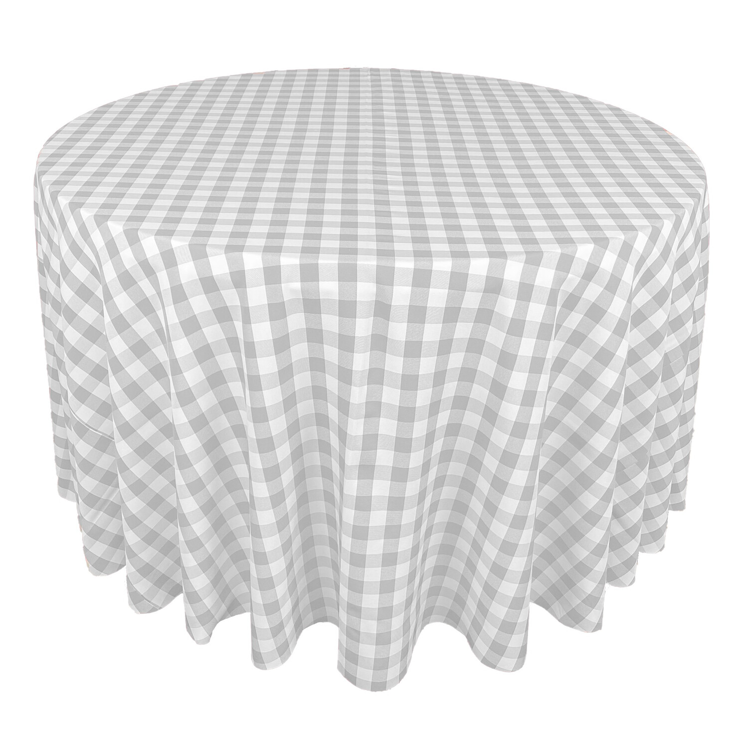 Silver and White Picnic Check Tablecloth Rental AM Linen Rental