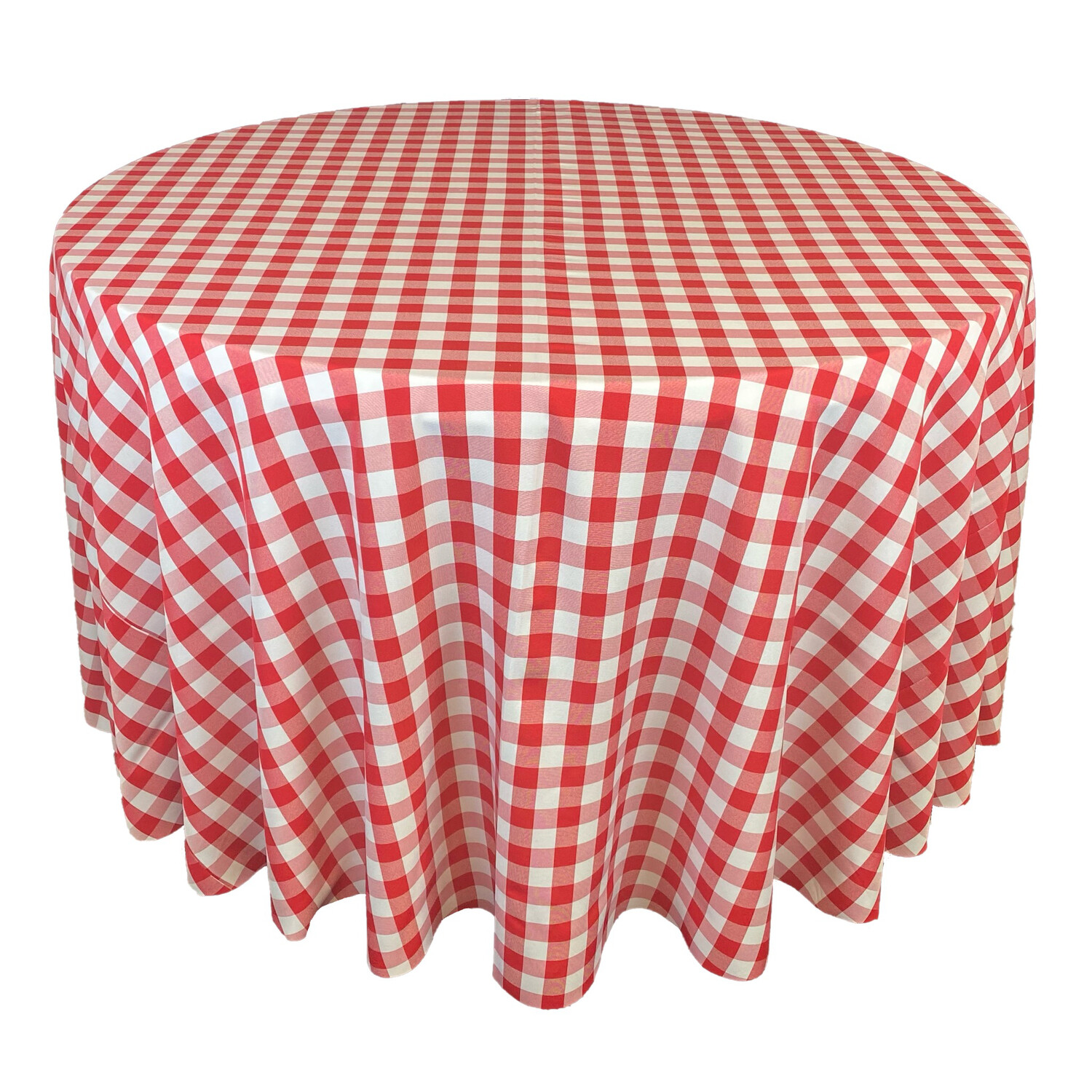 Red and White Picnic Check Tablecloth Rental AM Linen Rental Show