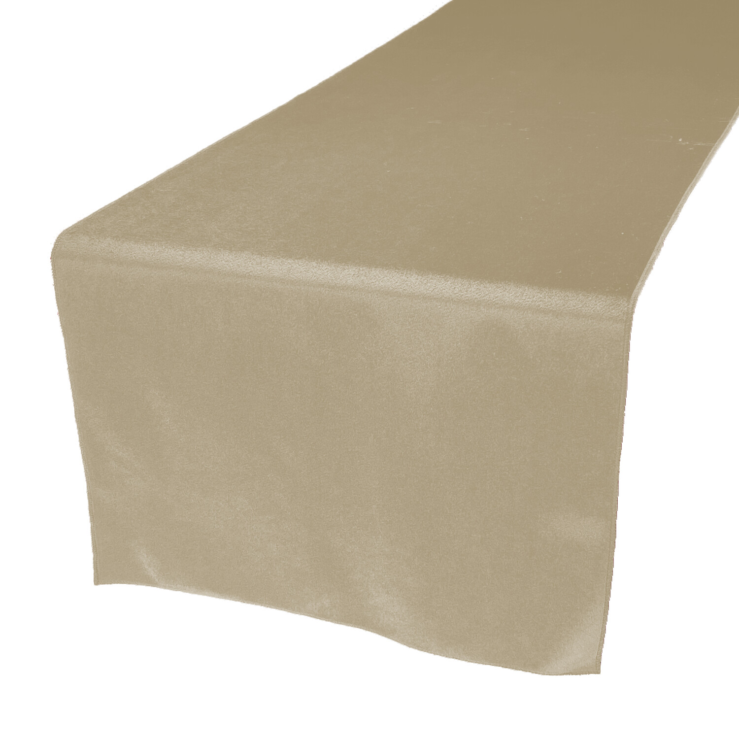 Champagne Premium Velvet Table Runners Show Now Tablecloth Rental