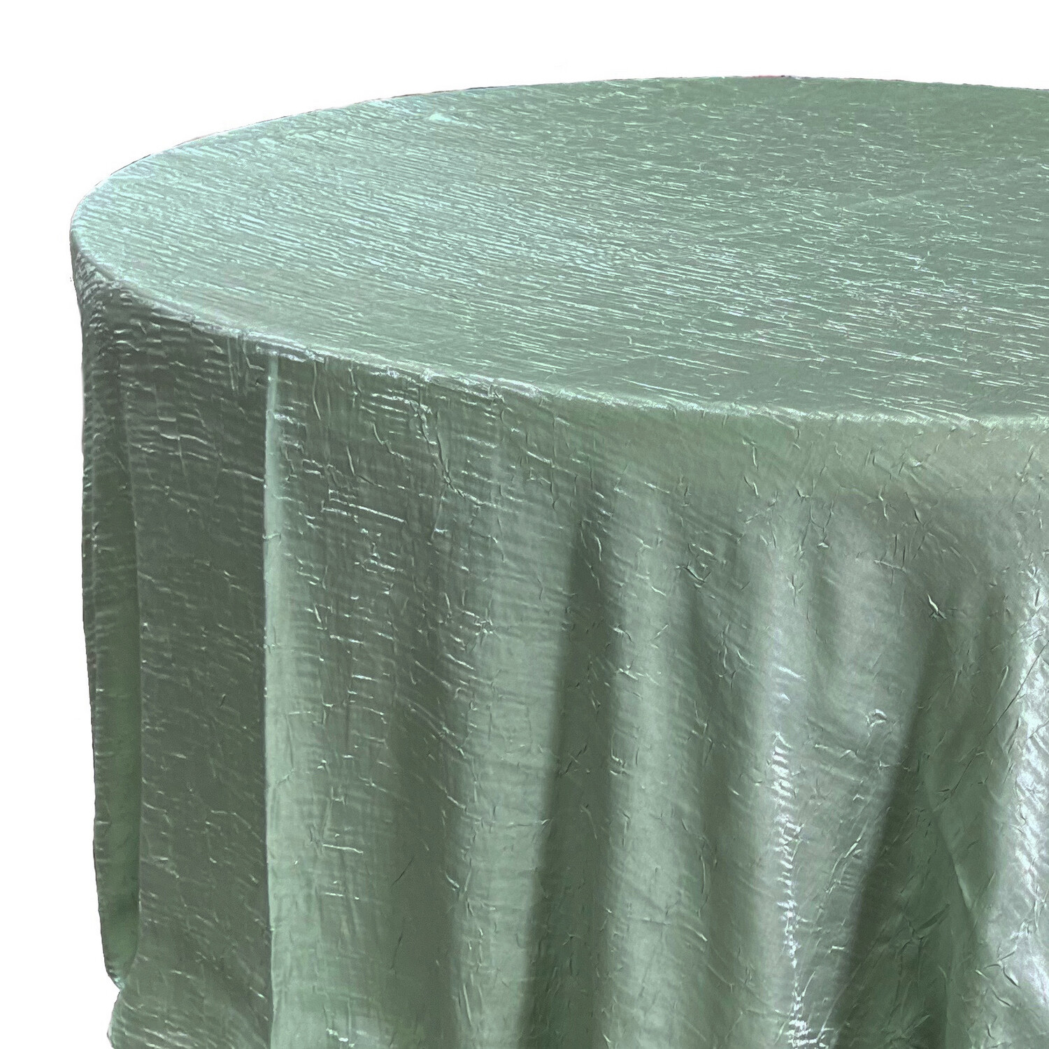 Celadon Crushed Satin Tablecloth Rental AM Linen Rental Show Now