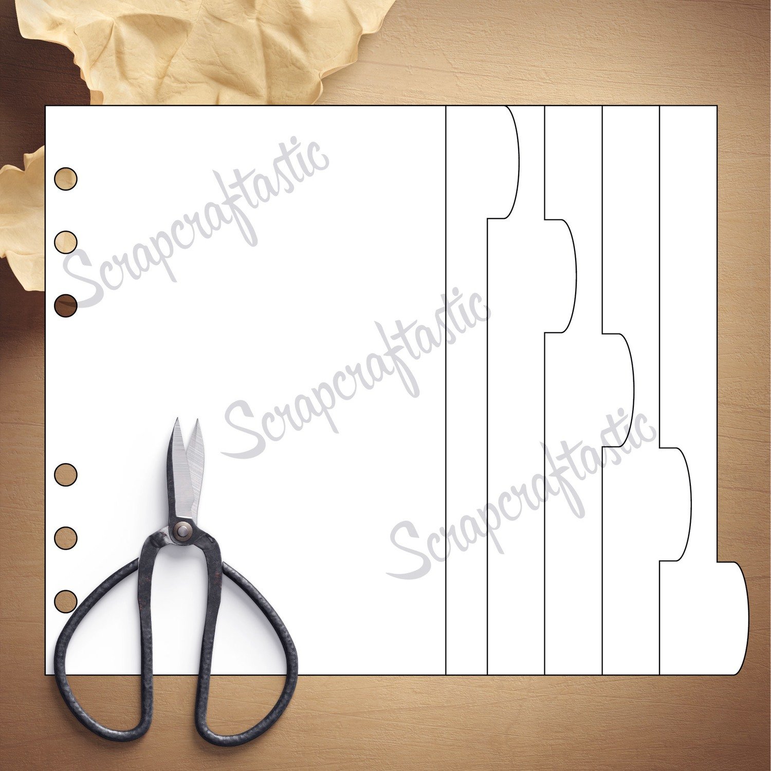 Shop Scrapcraftastic PERSONAL WIDE RINGS 5 Rounded Tab Divider