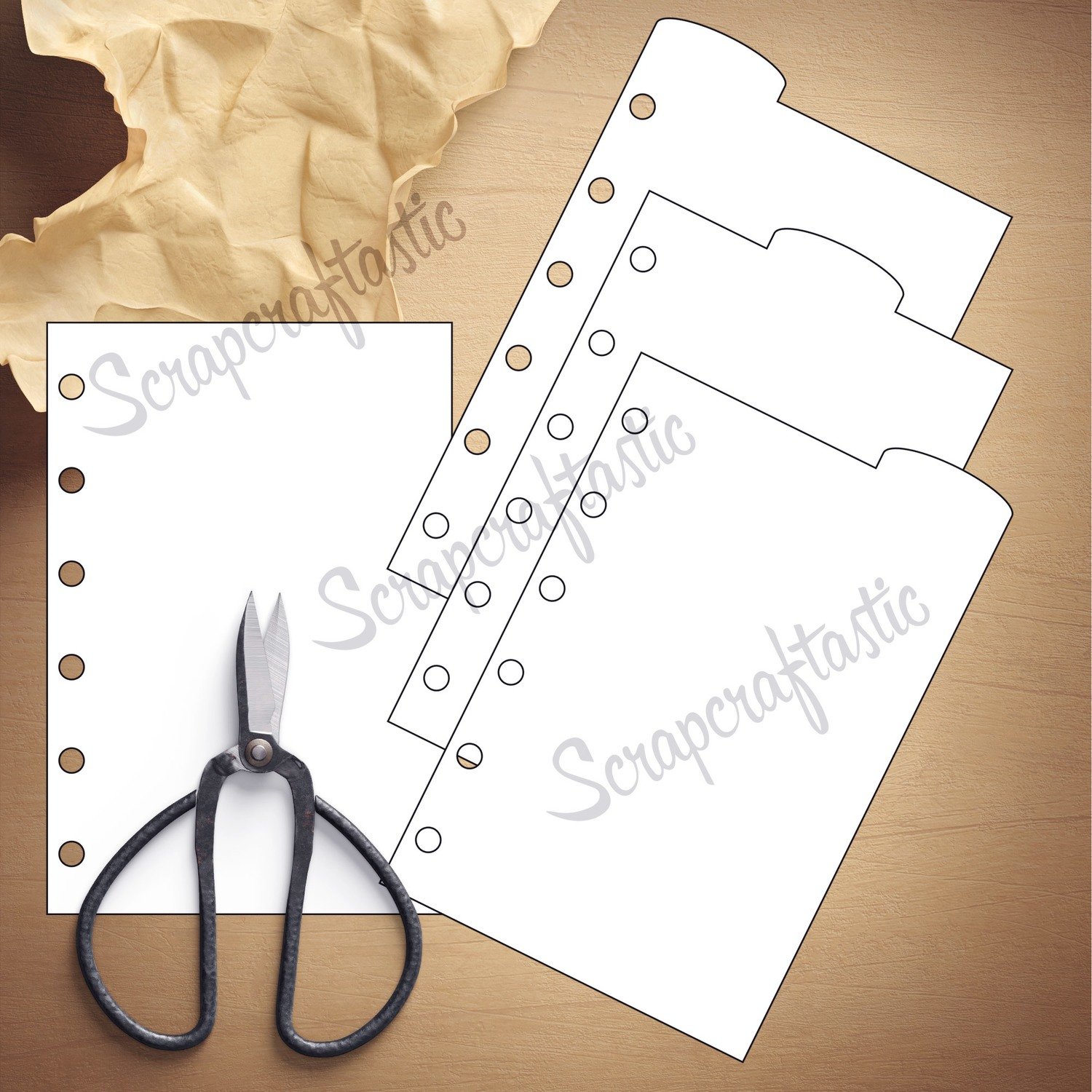Shop Scrapcraftastic – POCKET RINGS – 3 Rounded Top Tab Divider ...